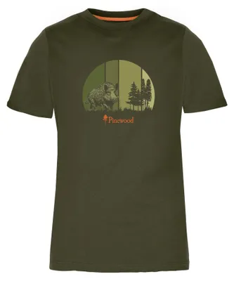 Zdjęcie produktu dla DAMSKI T-SHIRT PINEWOOD WILD BOAR 3467 - Zieleń Oliwkowa -XL