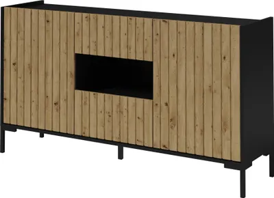 Produktbild von Albello Kommode Lanel Kommode für das Schlafzimmer Kommode für das Wohnzimmer schwarze Eiche 150x83x40