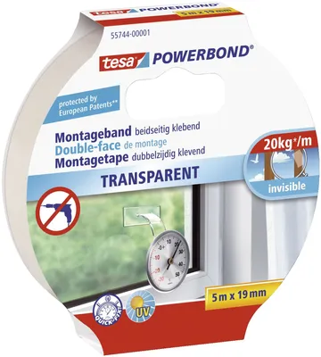 Produktbild von TESA 55744-00001, Transparent, 5 m, 19 mm, 1 Stück(e)