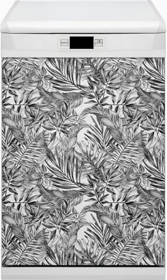 Produktbild von Magnet Folie für Geschirrspüler Magnete  Geschirrspüle Magnet für Spülmaschine 45x80 cm Dekor - Monstera skizzieren