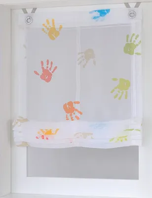 Faltrollo mit Ösen, Kinder, 100x130 cm, bunt