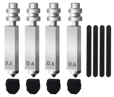 Hotend-Düsenset 4 Stück gehärtet 0,2/0,4/0,6 mm für Kobra X/Combo