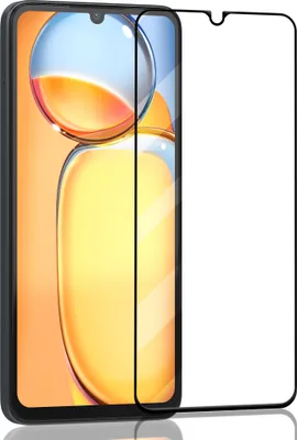 A screen protector is shown placed over a smartphone screen.