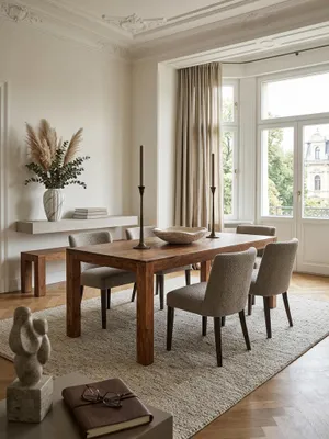 Produktbild von Esszimmertisch MUMBAI 200x100x76 cm Sheesham Massivholz Esstisch Zeitlos, Küchentisch Rechteckig, Holztisch Esszimmer Schlicht, Großer Speisetisch Holz