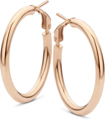 Produktbild von New Bling Goud 9NBG-0114 14KRT Rosegouden Oorringen Met Scharnier - Rose Goud - 30mm - Goud