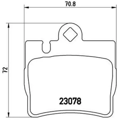 Produktbild von Brembo Bremsbelagsatz, Scheibenbremse Hinterachse P 50 042