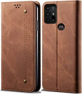 Obrázek produktu pro Moto G30 Pouzdro, Kožené Peněženkové Pouzdro s Magnetickým Uzavíráním a Stojánkem pro Motorola Moto G30 Brown Hnědý