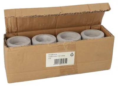 Produktbild von 4 Kerzenhalter Beton Ø 6 cm · 8 cm grau für Teelichte und Stabkerzen