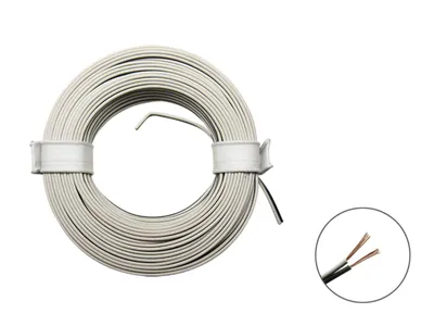 Produktbild von Schönwitz 50356 10m LIYZ Doppellitze Zwillingslitze 2x 0,08mm² weiß / schwarz