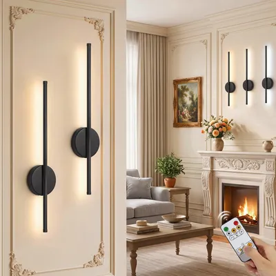 Productafbeelding van LED Wandlamp Voor Binnen, Dimbare Wandlamp Met Afstandsbediening