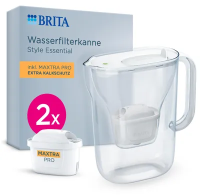 Produktbild von BRITA Wasserfilter Kanne Style Essential weiß inkl. 2x BRITA MAXTRA PRO