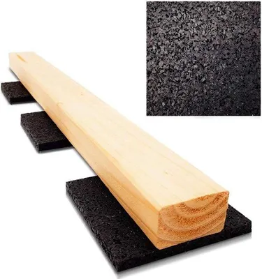 Productafbeelding van Famanu rubbergranulaat onderlegmatten, 90x90x8 mm, 200 stuks - antislip, waterdicht, weerbestendig
