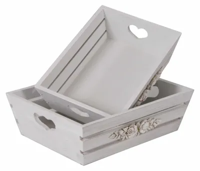 Immagine prodotto di Cassetta con decorazione in set di 2, 33X25H10 cm (kit da 3)