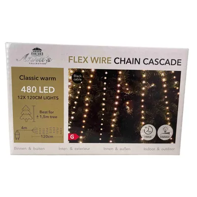 Produktbild von Anna's Collection LED Lichterkette Baumkette außen 120cm 12 Stränge 480 LEDs