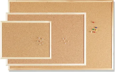 Produktbild von Pinwand 60 x 90cm Pinnwand Kork mit Holzrahmen