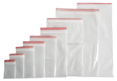 Productafbeelding van Plastic zakken met sluiting, 15 x 40 cm, 100 stuks, herbruikbaar, geschikt voor de keuken