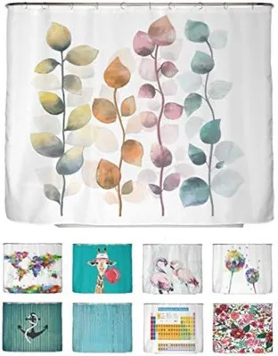 Obrázok produktu pre Pratateľná sprchová záclona – textilná sprchová záclona – 240 x 200 cm