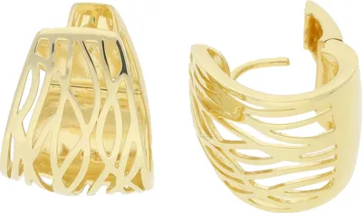 Produktbild von JuwelmaLux Creolen 925 Silber Gold plattiert JL20-06-0697