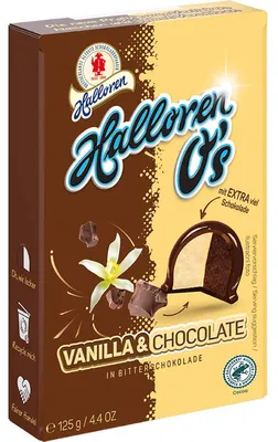 Produktbild von Halloren O's Vanilla & Chocolate 125g