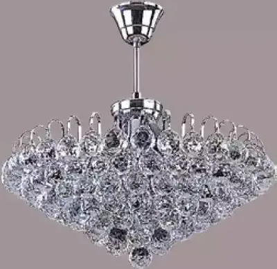 Productafbeelding van Lüster: Plafondlamp, kroonluchter, zilveren plafondlamp, kristallen lamp