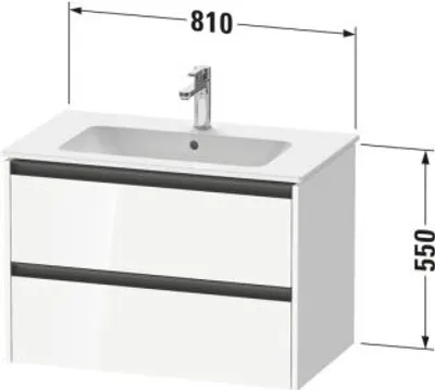 Produktbild von Duravit K25263055550000 Ketho2 WTU WH 810x480x550 Ei