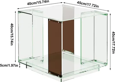 Immagine prodotto di Tavolino quadrato in acrilico - comodino/tavolino da caffè - con vano portaoggetti - design moderno e minimalista - 45x40x45 cm - verde chiaro
