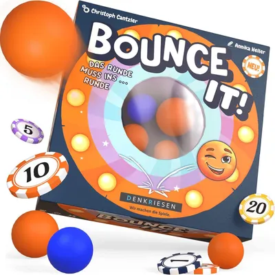 Immagine prodotto di Bounce it! Un gioco di abilità con le palline - Gioco per famiglie
