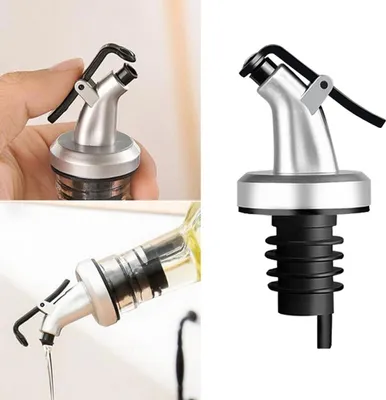 Image de Bouteille d'huile avec couvercle à charnière anti-fuite et bec verseur pour les huiles de cuisine