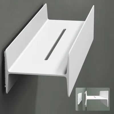 Produktbild von Mai & Mai Duschablage zum Bohren oder Kleben Duschregal Badablage 40cm Badezimmerablage zur Wandmontage Badezimmer Organizer Matt weiß Reglo-03