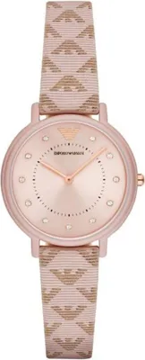 Produktbild von Emporio Armani Damenuhr roségold Lederarmband