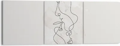 Produktbild von Bild auf Leinwand - Leinwandbild - 3 Teile - Einzeilig Mann Frau - 150x50cm - Wand Bild - Wanddeko - Wandbilder - Leinwanddruck - Bilder - Wanddekoration - Leinwand bilder - Wandbild - CA150x50-4629