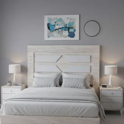 Image de Manduria - Tête de lit, 248x33 cm Blanc