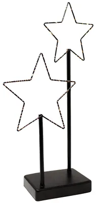 Stand-Stern mit 30 warmweißen LEDs, Metall, 24x5x40 cm