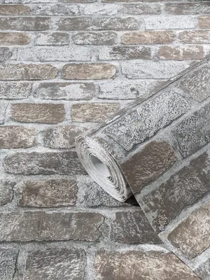 Produktbild von marburg Steintapete Grau Beige Backstein Ziegelstein 3D Effekt für Schlafzimmer