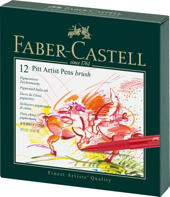 Obrázek produktu pro FABER-CASTELL inkoustové pero PITT umělecké pero, studio krabička 12 ks