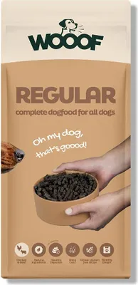 Produktbild von Hundetrockenfutter WOOOF Regular 18KG Gepresstes Hundefutter für alle Hunde