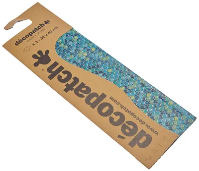 Papier Nr. 729, türkis Schuppen, 395 x 298 mm, 3er-Pack