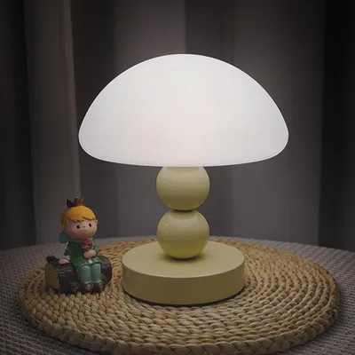 Produktbild von 3-Farben Dimmbare Tischlampe für Schlafzimmer, Nachttischlampe, LED-Nachtlicht, Bettleuchte für Nachttisch Cremefarben 12x22 cm 【YHZ-292NAI】