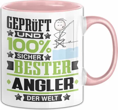 Produktbild von Angler Geschenk Lustiger Spruch für Angler Geschenkidee Bester Angler Der Welt (Rosa)