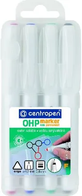 Image de Marqueur Centropen 2646, 0,6 mm, pour surfaces lisses, 4 pcs