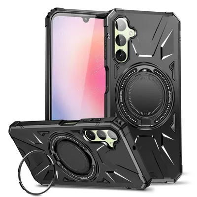 Image de Coque de protection MagSafe avec anneau magnétique pour Samsung Galaxy A24 4G / A25 5G - Noir
