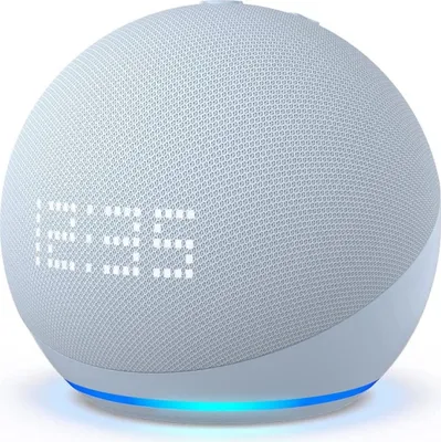 Produktbild von Amazon Echo Dot (5. Gen), Amazon Alexa, Sphärisch, Blau, Grau, Deutsch, Englisch, Spanisch, Französisch, Italienisch, Android, Fire OS, 4,4 cm
