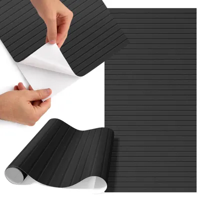 Produktbild von Möbelfolie 50x100 cm - Klebefolie Möbel - Selbstklebende Folie - Folie für Möbel - Möbelfolie Küche - Klebefolie Küche - Möbelfolie Schrank - Wasserdicht - Abwaschbar - Selbstklebend - Luftblasenfrei - Rückstandslos entfernbar - Schwarze Textur