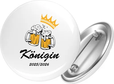 Produktbild von Huuraa Button Königin 2025/26 Schützenfest 25mm rund mit Sicherheitsnadel Ansteckbutton Geschenkidee