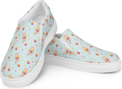 Produktbild von Mr. & Mrs. Panda Slipper Für Damen Otter Pommes Größe 37 1/2 - Türkis - Geschenk, Muster, Espadrilles, Loafer, Mokassins, Damenschuhe