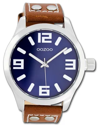 Obrázok produktu pre Hodinky Oozoo pre pánov, hnedý kožený remienok, quartzový mechanizmus, analógový displej, model D3UOC1065A