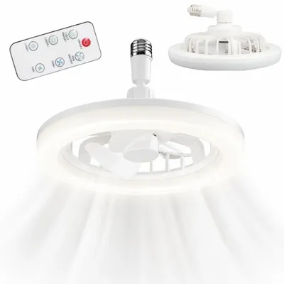 Zdjęcie produktu dla Cichy wentylator sufitowy LED z pilotem biały regulacja jasności 3 prędkości sterowanie