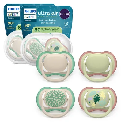 Zdjęcie produktu dla Philips AVENT SCF087/26, Klasyczny smoczek dziecięcy, Ortodontyczne, Silikon, Chłopak, dziewczyna, Możliwość umycia w zmywarce
