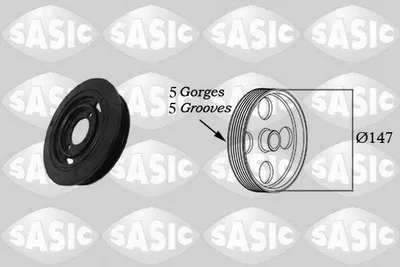 Produktbild von SASIC 2156009 Riemenscheibe Kurbelwelle für OPEL ZAFIRA B (A05) 147mm
