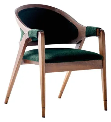 Produktbild von Stuhl Modern Polster Stuhl Grün Designerstuhl Esszimmer Lehnstuhl Luxus Möbel